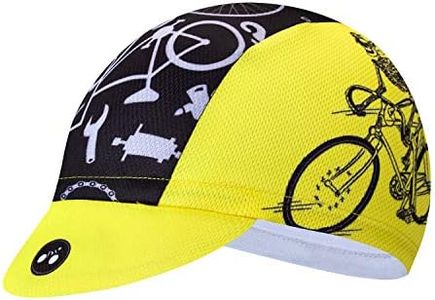 Weimostar Unisex Cycling Cap Helmet Liner Hat Sun Proof Anti-Sweat Breathable, Yellow, One Size