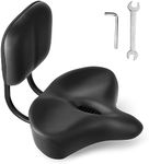 MOONCOOL Backrest Saddle Bike Seat with Backrest, 11.5" x 9.5" Bicycle Tricycle Saddle Seat with Back Support, Oversize Comfort Saddle with Back Rest