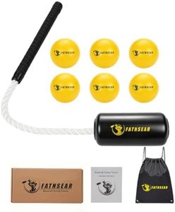 FATNSEAR Baseball & Softball Swing Trainer,Baseball Rope Swing Training Bat,Batting Practice Equipment, Hitting Aid with 6 Soft Training Balls