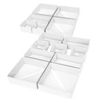 DIMJ 15Pack Underwear Drawer Organizers - Foldable Storage Drawers for Underwear, Sock, Bra, Belt, Tie, Baby Organizer, Nursery, Bedroom, Closet, White