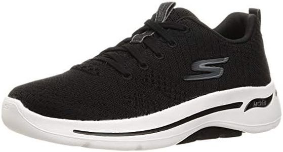 Skechers Women's Go Walk Arch Fit Unify Sneaker, Black, Black Textile White Trim*6 UK
