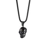 ShiQiao Spl Christmas Birthday Gifts for Men Boys Skull Necklace Punk Accessories Gothic Halloween Necklace for Women Men