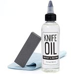 PuGez Knife Oil Rust Eraser Kit, Extra Large Rust Remover for Knives, Sword Oil Knife Maintenance (3.4 oz) for Carbon Steel Blade, Protection And Lubricant Knife Care Cleaning Set