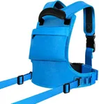 Ski Harness for Kids, Ski and Snowboard Training Harness with 2 Removable Leashes and Backpack, Control Steer & Speed, Perfect for Kid Beginners Boy and Girl (Blue)