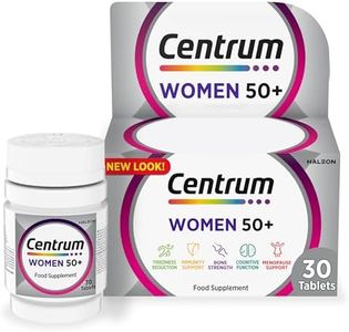 Centrum Women 50+ Multivitamin Tablets for Women, 30 Tablets with 23 Essential Nutrients including Vitamin C, D and Zinc