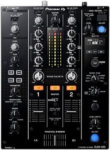 Pioneer DJ DJM-450 2-Channel DJ Mixer with Beat FX, Black