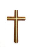 WIGANO Wall Mounted Wall Hanging Wooden Jesus Christ Cross Crucifix Catholic Rosewood Crucifix for Home, Church and Chapel Decoration(12 "x 7 ",Natural)