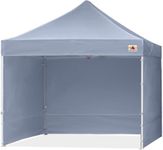 ABCCANOPY Pop Up Gazebo Canopy Commercial Tents Market stall with 4 Removable Sidewalls and Roller Bag Bonus 4 Weight Bags. (3x3M, Gray)