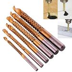 Agile-Shop 6 PCS 3-8mm Titanium HSS Drill & Saw Bit Set Cutting Carpenter Wood Metal