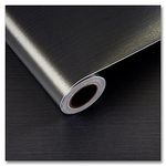 CRE8TIVE Bronze Black Stainless Steel Contact Paper Self Adhesive 24"x118" Wide Brushed Metallic Wallpaper Stick and Peel Rust Resistant Vinyl Roll for Kitchen Refrigerator Dishwasher Stove Appliances