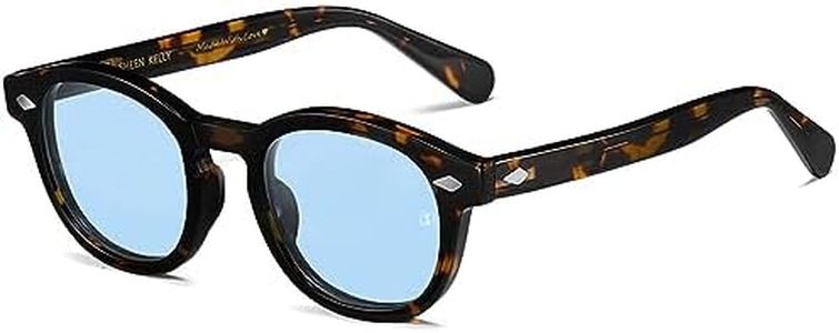 SHEEN KELLY Occhiali da sole ovali retrò in acetato per uomo donna Pirate Captain Johnny Depp Style lenti polarizzate