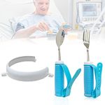 Elderly Aid Tableware Sets- Food Guard for Plates & Spoon & Fork Eating Daily Assistant Accessories for Parkinson Disabled, Handicapped