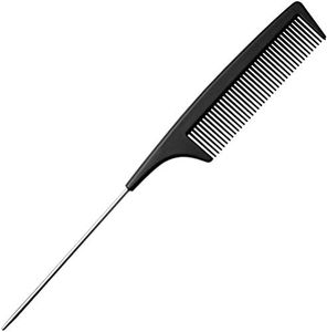 Peigne de Cheveux, Siming Peigne Fibre Carbone à Queue Professionnel Coupe de Cheveux pour Salon Coiffure (Noir, 1 pc)