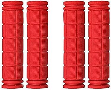 PLATT Bicycle Handlebar Grips Colorful Rubber Mushroom Grips Comfortable Mountain Bicycle Handle Grips for MTB/BMX (2 Pairs)