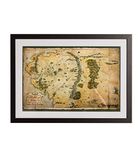 TruffleShuffle Lord Of The Rings Middle Earth Map Framed Print