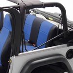 Coverking Custom Fit Seat Cover for Jeep Wrangler JK 4-Door - (Neoprene, Black/Blue)