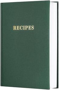 URSUNSHINE Recipe Book - Recipe Book to Write in Your Own Recipes, Perfect Blank Recipe Book with 69 Recipes, 6.4" x 8.5", Hardcover Personal Cook Book with Back Pocket - Green