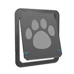 Large Dog Door for Screen Door, Easy Install Lockable Pet Screen Door for Sliding Door, Doggy Screen Door