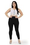 Aashish Fabrics Women Plus Size Black Woollen Leggings (Plus Size Woollen Leggings for Women, 5XL)