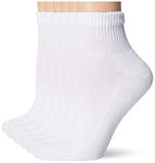 Hanes Women's Ultimate Ankle, White, 5-9 (Pack of 6)