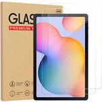 Gerutek [2-Pack Screen Protector for Samsung Galaxy Tab S6 lite 10.4" 2024/2022/2020, SM-P620/P625/P613/P619/P610/P615 [Ultra Clear] [Anti Scratch] [9H] for Galaxy Tab S6 Lite Tempered Glass Film