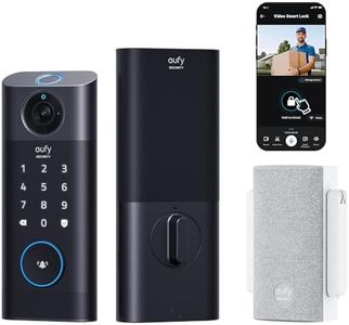 eufy Security Video Smart Lock S330, 3-in-1 Camera+Doorbell+Fingerprint Keyless Entry Door Lock, Smart Wi-Fi Deadbolt for Front Door, App Remote Control, SD Card Required, Chime Included