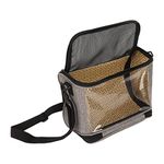 Zerodis Bird Carrier Bag Bird Travel Cage with Shoulder Strap Bird Carrier Bag Transparent Small Bird Cage Portable Lightweight Breathable Parakeets Travel Cage for Cockatiels Parakeets (Grey)