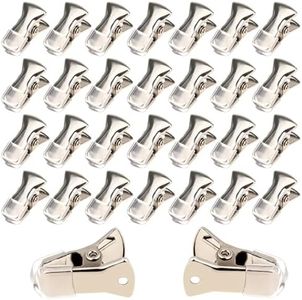 30PCS Mini Metal Alligator Clips Small Alligator Clamps Spring Clip Non-Slip Metal Badge Clips Silver Small Clips for Crafts, Paper, ID Badge Holders, Jewelry, Lanyards 0.78×0.23inch