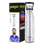 Pexpo Echo Pro ISI Certified Stainless Steel Water Bottle 2000ml Hot & Cold Thermos Water Bottle | Vacuum Insulated Water Bottle with Handle | Travel | Adults | RCB Edition - Silver