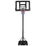 Dripex Portable 10ft Basketball Backboard Hoop Net Set Professional Outdoor Basketball Stand with Wheels for Adults and Children,Adjustable High 2.3M-3.05M (Black Rim)