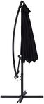 CorLiving 9ft Tilting Cantilever Patio Umbrella, Black