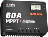 LiTime 60A MPPT 12V/24V/36V/48V/Auto DC Input Solar Charge Controller, Built- in Bluetooth Module, with Parameter Adjustable LCD Display LED Indicators