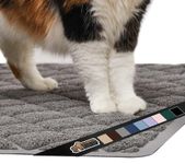 Gorilla Grip Durable Cat Litter Mat (24x17), No Phthalate, Water Resistant, Traps Litter from Box and Cats, Scatter Control, Soft on Kitty Paws, Easy Clean Cat Mat (Gray)