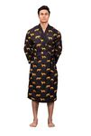 Ravaiyaa - Attitude is everything Cotton Men's Bathrobe Sleepwear Spa Wrar Nightdress (Black Panther)