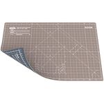 ANSIO Craft Cutting Mat Self Healing A3 Double Sided 5 Layers - Quilting, Sewing, Scrapbook, Fabric & Papercraft - Imperial/Metric 17 Inch x 11 Inch / 42cm x 27cm - Brown/Grey