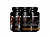 PROTHLETE L-ARGININE 750 mg (Micronized) USP Grade Preworkout Nitric Oxide Precursor, Blood Circulation Support (90 Vcaps) (Pack of 3)