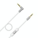 KAPON Beats Replacement Audio Cable Cord Wire with in-line Microphone and Control for Beats by Dr Dre Headphones Solo Studio Pro Detox Wireless Mixr Executive Pill (White)