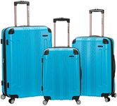 Rockland Hardside Expandable Luggage with Spinner Wheels, Multicolor, Turquoise, 28-24-20-Inch, Rockland London Hardside Spinner Wheel Luggage