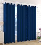 Kiara Creations 2 Piece Room Darkening Thermal Insulated Blackout Curtains For Long Door 9 Feet, Blue (Blue, 9 Feet (1Pc)), Opaque