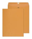 10x13 Clasp Envelopes Open End- 10" x 13" Reusable Brown Kraft Catalog Document Mailer with Clasp Closure & Gummed Seal - 28lb Heavyweight Paper for Home, Office, Business & Legal - 30 Count