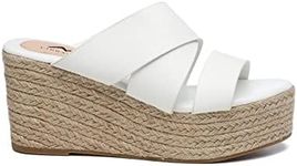 Women's Crossover-Strap Platform Heels Slip-on Sandal Slides Wedges Julie White AU Ladies 8 / AU Men 6 / EU 39