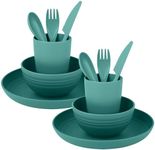 Belle Vous 8-Piece Plastic Teal Din