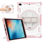 ROISKIN for iPad Mini 5/4 Case: Shockproof Protective iPad Mini 5th/4th Gen 7.9 inch 2019/2015 Cover with Rotating Kickstand/Hand Strap for iPad Mini Kids Boys Girls (Pink)