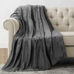 Utopia Bedding Fleece Blanket Throw Size Grey (50x60 Inches) – Ultra Soft Plush Microfiber Bed Blanket, Lightweight Warm Cozy Blanket for Bed & Couch, All Season Gift for Men & Women, Couverture Douce