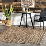 nuLOOM Outdoor Jamie Area Rug, 4x6, Brown