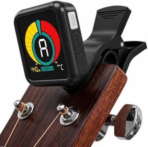 KLIQ UberTuner, Professional Clip-On Tuner for Guitar, Bass, Ukulele, Violin, Mandolin, Banjo & All Instruments, Fast & Accurate Chromatic Tuning with Multi-Key Modes, Black