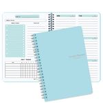 Moseem Weekly Planner Notebook, Undated A5 Planner Notebook Daily Planner to Do List Diary,Weekly Goals Planner with Habit Tracker 52 Weeks Planning for College Work ADHD Planner(Blue)