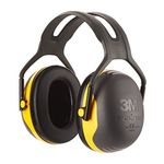 3M Peltor X2AC1 X2 Earmuff; Ear Defender, Hearing Protection against noise levels in the range of 94-105 dB (SNR: 31dB) e.g. power tools, Pack of 1, Black/Yellow, Adult - Standard