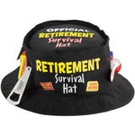 Amscan Fun-Filled Retirement Party "Official Retirement" Survival Hat, Black, 11.5 x 11.5"