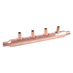 SharkBite 22786 4-Port Open Copper PEX Manifold, 1 Inch Trunk, 3/4 Inch, 1/2 Inch Ports